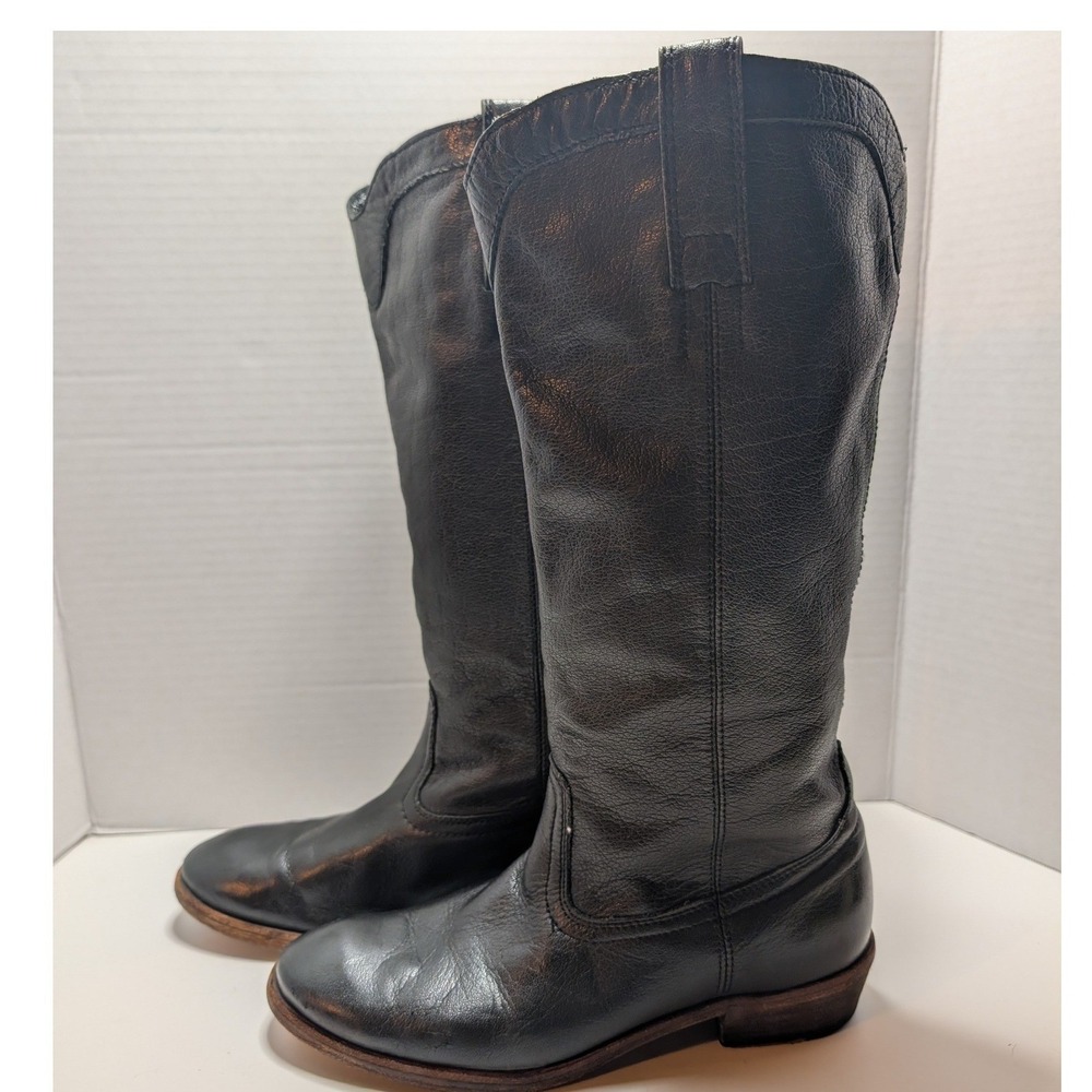 Dan Post Boots Black Leather Western Cowboy DP850 Womens 6M